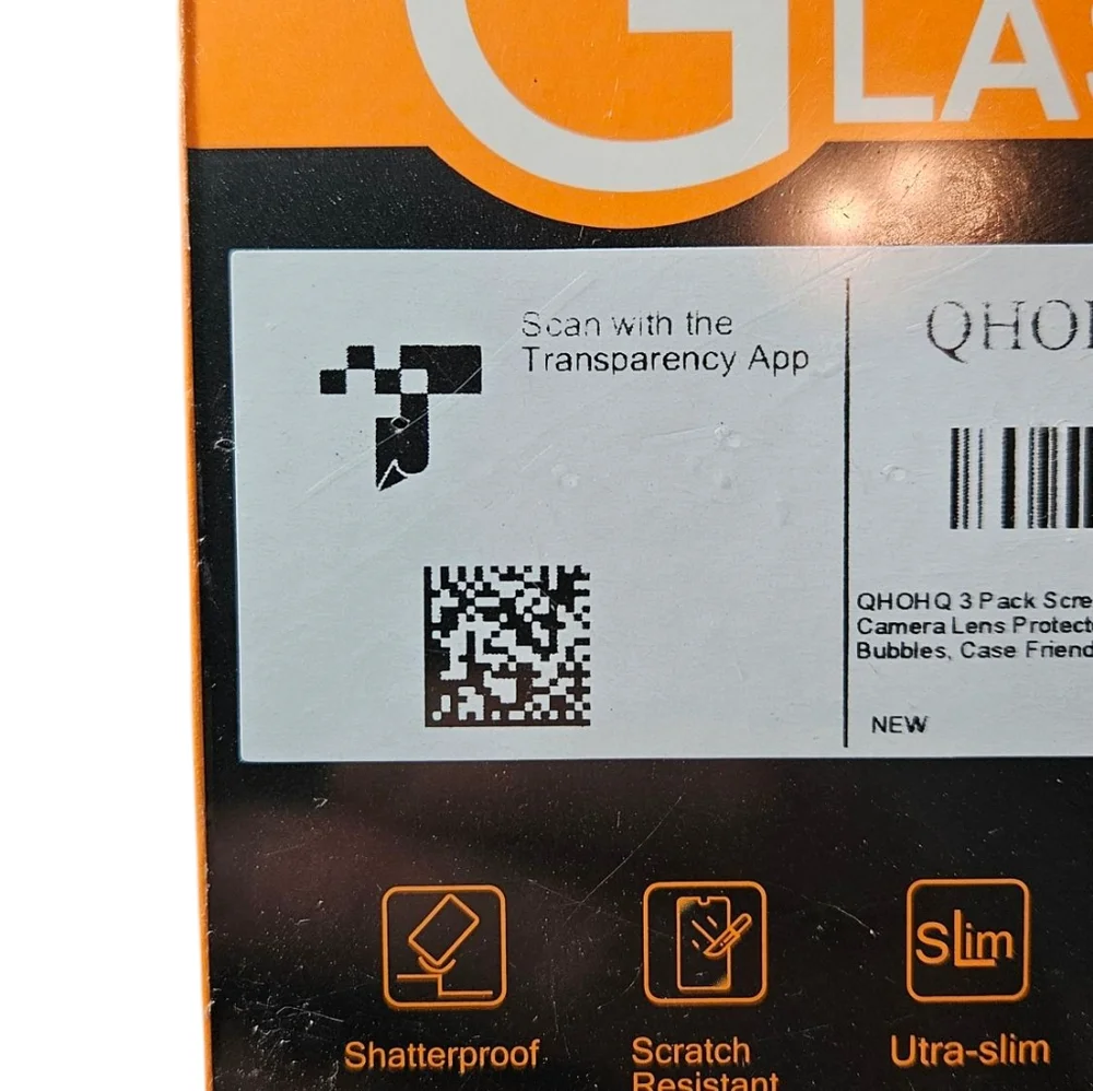 NWT - QHOHQ Tempered Glass Screen Protector For iPhone 15 Pro